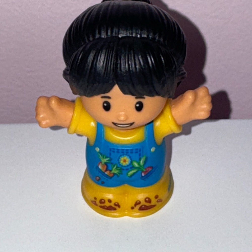 Yellow and Blue Kids Doll Figure with Garden Overalls